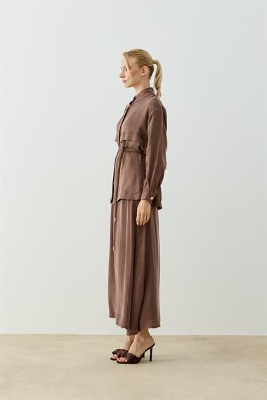 JASMINE ETEKLİ TAKIM KAHVERENGİ