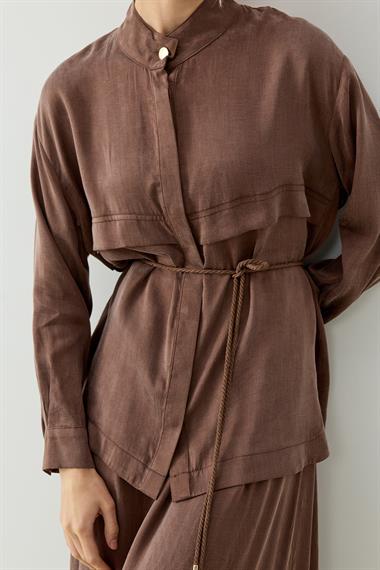 JASMINE ETEKLİ TAKIM KAHVERENGİ