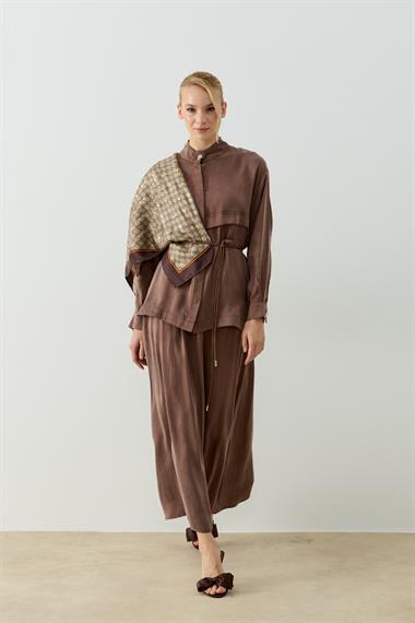 JASMINE ETEKLİ TAKIM KAHVERENGİ