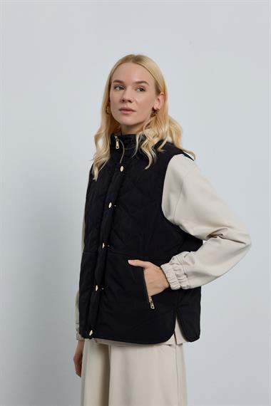 JEDAN ŞİŞME YELEK SİYAH