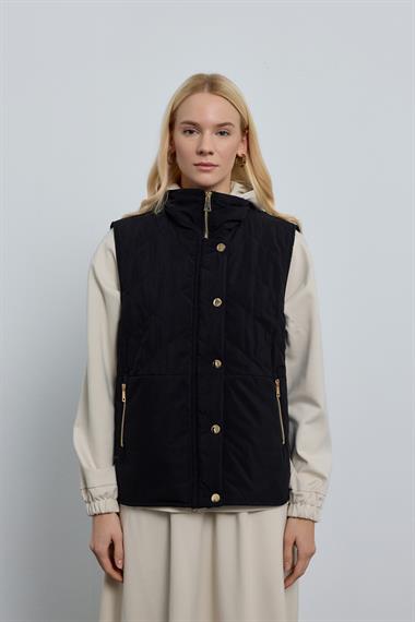 JEDAN ŞİŞME YELEK SİYAH