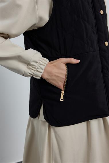 JEDAN ŞİŞME YELEK SİYAH