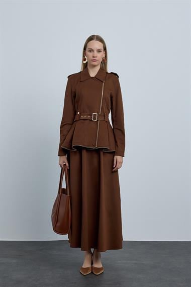 KANSAS ETEKLİ TAKIM KAHVERENGİ