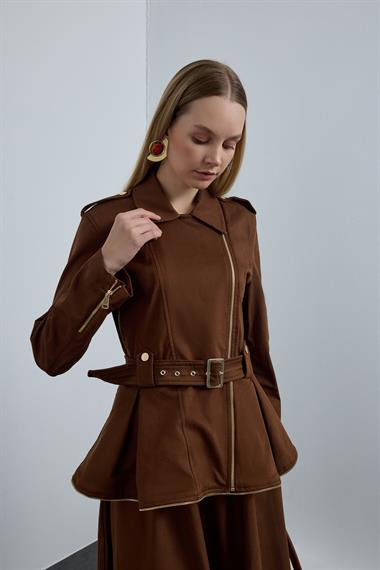 KANSAS ETEKLİ TAKIM KAHVERENGİ