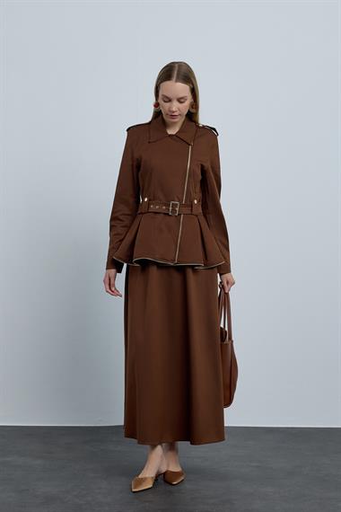 KANSAS ETEKLİ TAKIM KAHVERENGİ