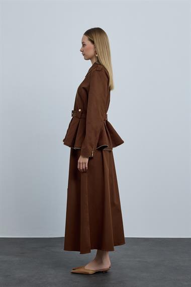 KANSAS ETEKLİ TAKIM KAHVERENGİ