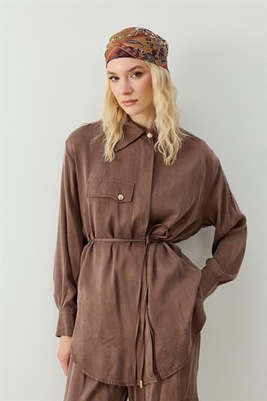 KOKI PANTOLONLU TAKIM KAHVERENGİ