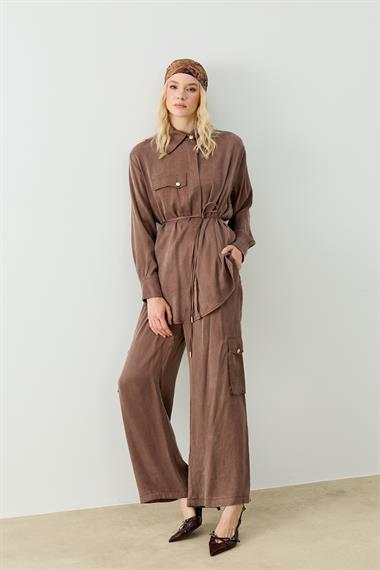 KOKI PANTOLONLU TAKIM KAHVERENGİ