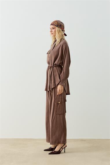 KOKI PANTOLONLU TAKIM KAHVERENGİ