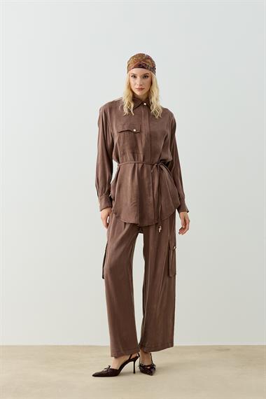 KOKI PANTOLONLU TAKIM KAHVERENGİ