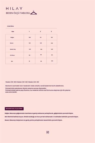 Linda Kontrast Dikiş Detaylı Elbise MÜRDÜM
