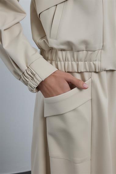 LISA ETEKLİ TAKIM BEJ