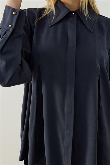 LIVA ETEKLİ TAKIM LACİVERT