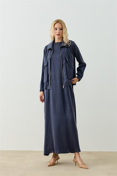 MELOSH ELBİSE TAKIM LACİVERT