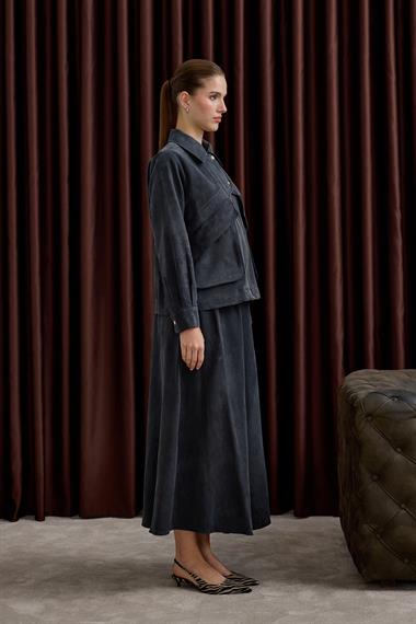 Melosh Fermuarlı ve Pileli Etekli Takım SİYAH