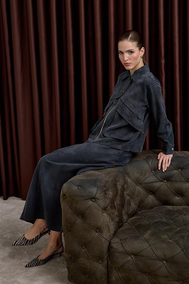 Melosh Fermuarlı ve Pileli Etekli Takım SİYAH