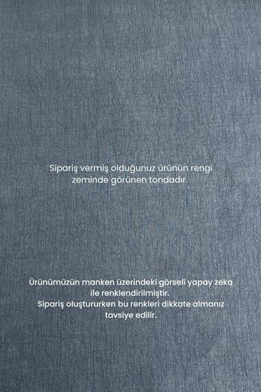 Mersi Yelekli Keten Lyocell İçlik Elbiseli Takım LACİVERT