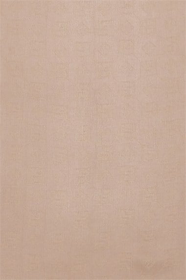 Monogram Jakarlı Pamuk Floş Şal VİZON