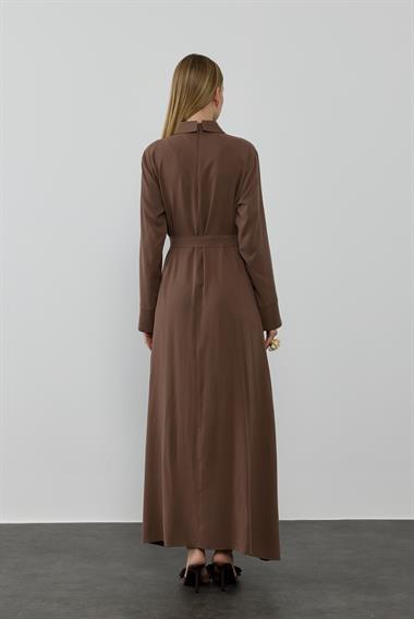 NEW FANIY ELBİSE KAHVERENGİ