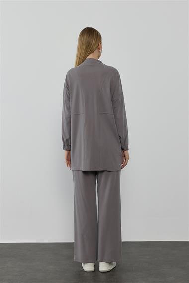 NEW LEILA PANTOLONLU TAKIM GRİ