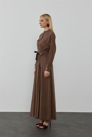NEW LIZZY ELBİSE KAHVERENGİ