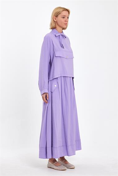 NEW MAYA ETEKLİ TAKIM LİLA