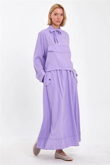 NEW MAYA ETEKLİ TAKIM LİLA