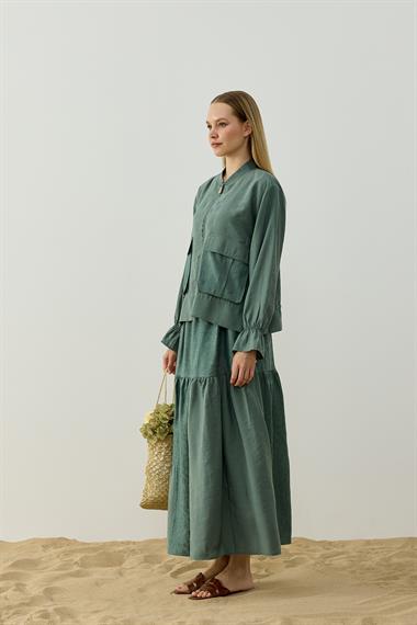 NEW NICOLE ETEKLİ TAKIM ZÜMRÜT