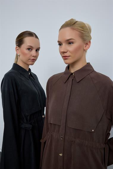 NEW STELLA PANTOLONLU TAKIM KAHVERENGİ