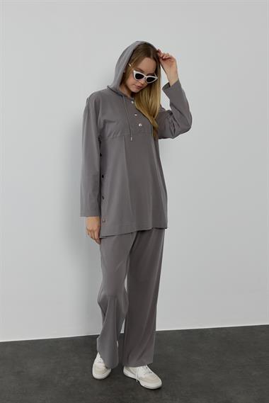 NEW STONE PANTOLONLU TAKIM GRİ