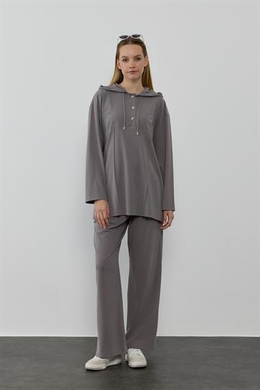 NEW STONE PANTOLONLU TAKIM GRİ