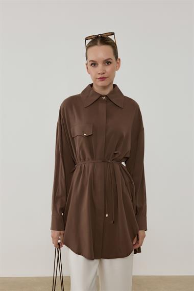 NEW TERA GÖMLEK KAHVERENGİ