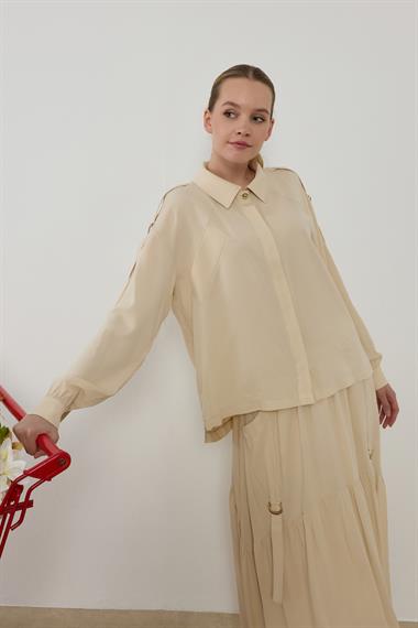 NINA ETEKLİ TAKIM BEJ