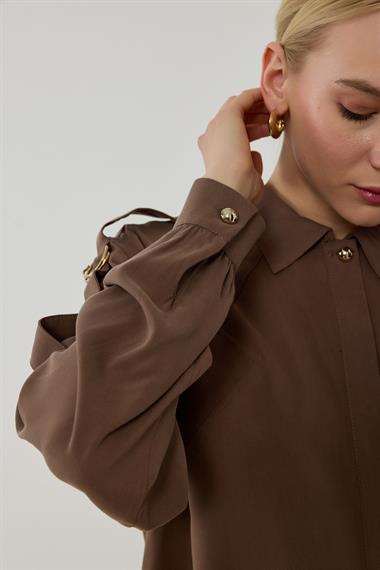 NINA ETEKLİ TAKIM KAHVERENGİ