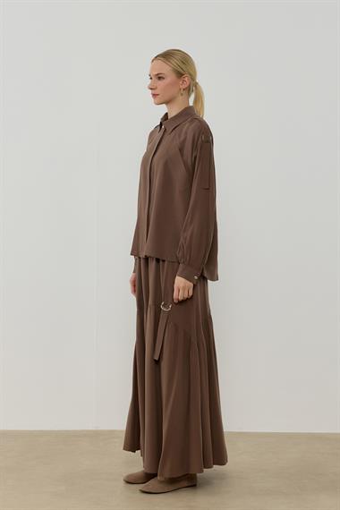 NINA ETEKLİ TAKIM KAHVERENGİ