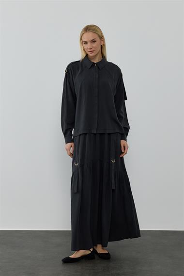 NINA ETEKLİ TAKIM SİYAH