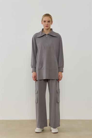 NORA PANTOLONLU TAKIM GRİ