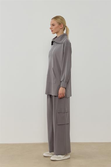 NORA PANTOLONLU TAKIM GRİ