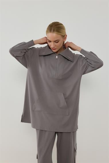 NORA PANTOLONLU TAKIM GRİ