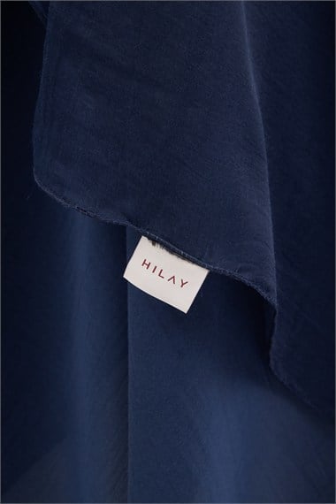 Pamuk Floş Şal LACİVERT