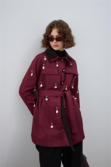 Parka Düğmeli Özel Aksesuarlı Parka MÜRDÜM