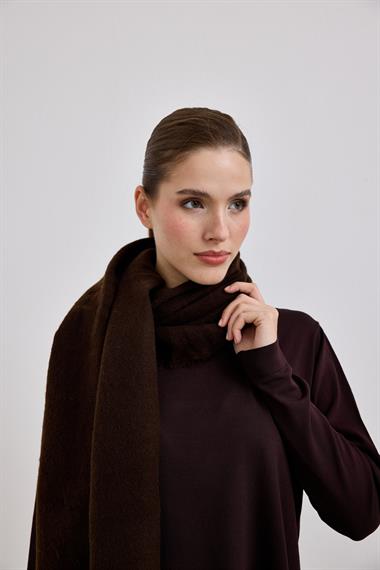 Perla Piliseli Triko Etekli Takım KAHVERENGİ