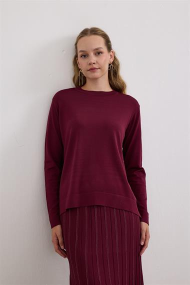 Perla Piliseli Triko Etekli Takım MÜRDÜM