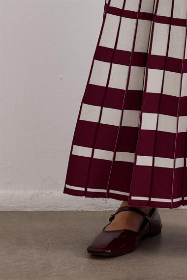 Perla Piliseli Triko Etekli Takım MÜRDÜM