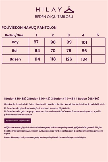 Poliviskon Havuç Pantolon MÜRDÜM