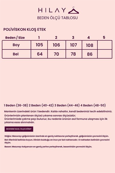 Poliviskon Kloş Etek BEJ