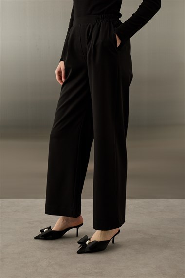 Poliviskon Palazzo Pantolon SİYAH
