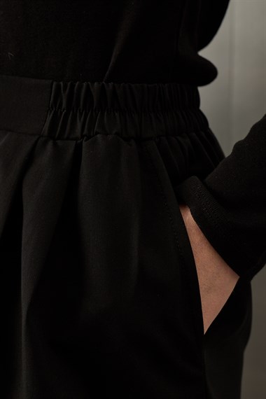 Poliviskon Palazzo Pantolon SİYAH