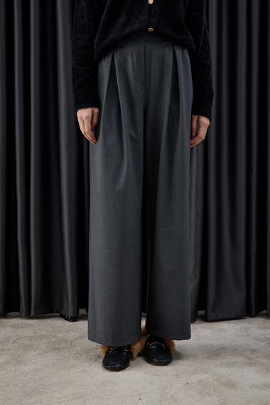 Poliviskon Pileli Pantolon ANTRASİT