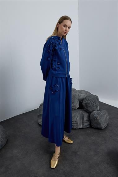 PREMIUM ETEKLİ TAKIM LACİVERT